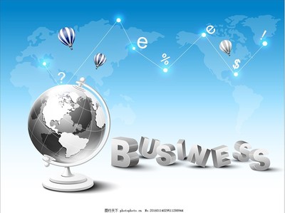商业数据,地球仪 热气球 科技 全球 网络 世界 发展